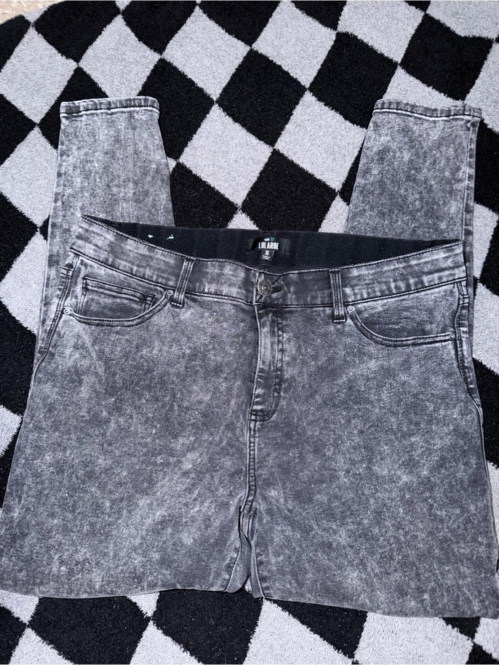 LuLaRoe Women's Gray Acid-Wash Skinny Jeans